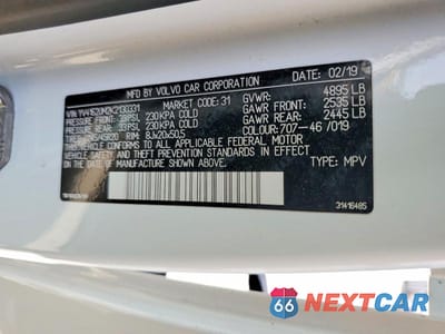 Zdjęcie 13 z 13 samochodu: 2019 VOLVO XC40 T5 R-DESIGN VIN:YV4162UM2K2130331 - miniatura