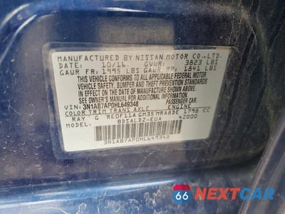 Zdjęcie 12 z 12 samochodu: 2017 NISSAN SENTRA SV VIN:3N1AB7AP0HL649348 - miniatura