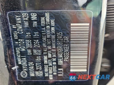 Zdjęcie 13 z 13 samochodu: 2024 HYUNDAI ELANTRA SEL VIN:KMHLM4DG6RU812405 - miniatura