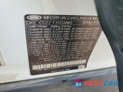 Zdjęcie 13 z 13 samochodu: 2018 LAND ROVER RANGE ROVER HSE VIN:SALGS2SV7JA395621 - miniatura