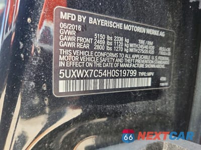 Zdjęcie 13 z 13 samochodu: 2017 BMW X3 XDRIVE35I VIN:5UXWX7C54H0S19799 - miniatura