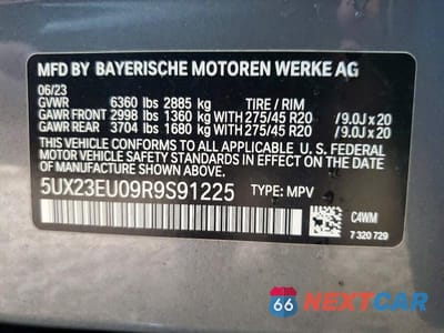 Zdjęcie 14 z 14 samochodu: 2024 BMW X5 XDRIVE40I VIN:5UX23EU09R9S91225 - miniatura