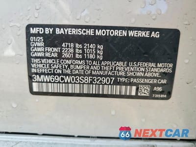 Zdjęcie 12 z 12 samochodu: 2025 BMW 330I VIN:3MW69CW03S8F32907 - miniatura