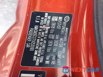 Zdjęcie 12 z 12 samochodu: 2007 HYUNDAI ACCENT GS VIN:KMHCM36C07U053090 - miniatura