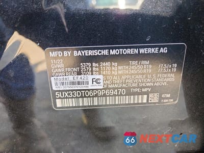 Zdjęcie 14 z 14 samochodu: 2023 BMW X4 XDRIVE30I VIN:5UX33DT06P9P69470 - miniatura
