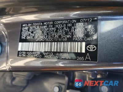 Zdjęcie 13 z 13 samochodu: 2012 TOYOTA PRIUS C THREE VIN:JTDKDTB32C1516168 - miniatura