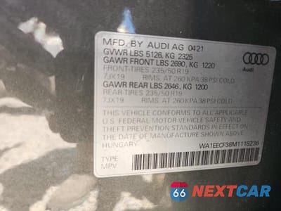 Zdjęcie 13 z 13 samochodu: 2021 AUDI Q3 PREMIUM PLUS S LINE 45 VIN:WA1EECF38M1118236 - miniatura