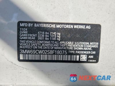 Zdjęcie 12 z 12 samochodu: 2025 BMW 330I VIN:3MW69CW02S8F18075 - miniatura