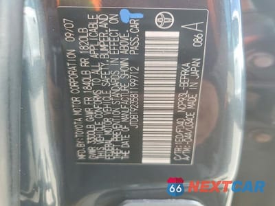 Zdjęcie 12 z 12 samochodu: 2008 TOYOTA YARIS BASE VIN:JTDBT923581199712 - miniatura