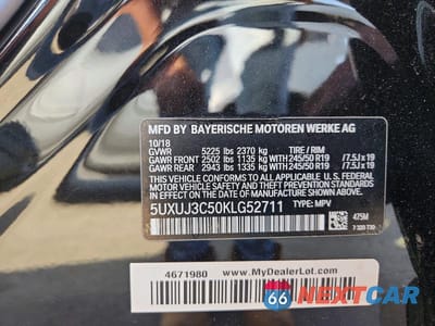 Zdjęcie 13 z 13 samochodu: 2019 BMW X4 XDRIVE30I VIN:5UXUJ3C50KLG52711 - miniatura