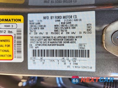 Zdjęcie 13 z 13 samochodu: 2025 FORD BRONCO SPORT OUTER BANKS VIN:3FMCR9CNXSRF84209 - miniatura