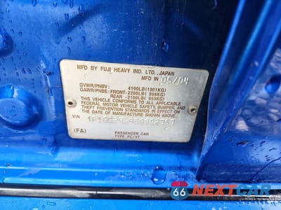 Zdjęcie 13 z 13 samochodu: 2005 SUBARU IMPREZA WRX VIN:JF1GG29695G802757 - miniatura