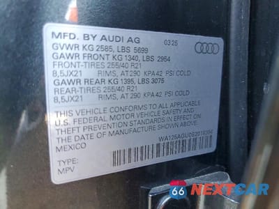 Zdjęcie 14 z 14 samochodu: 2025 AUDI SQ5 PREMIUM PLUS VIN:WA125AGU0S2018394 - miniatura