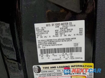 Zdjęcie 12 z 12 samochodu: 2013 FORD F150 SUPERCREW VIN:1FTFW1ET9DFD16341 - miniatura