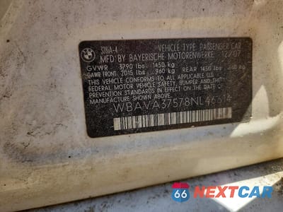 Zdjęcie 12 z 12 samochodu: 2008 BMW 328 I VIN:WBAVA37578NL46614 - miniatura