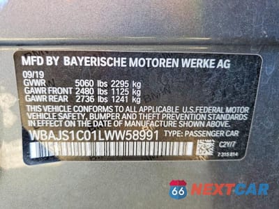 Zdjęcie 12 z 12 samochodu: 2020 BMW 540 I VIN:WBAJS1C01LWW58991 - miniatura