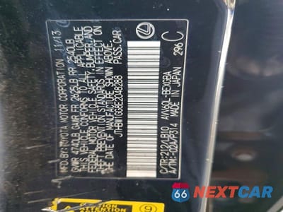 Zdjęcie 12 z 12 samochodu: 2014 LEXUS ES 300H BASE VIN:JTHBW1GG8E2048288 - miniatura
