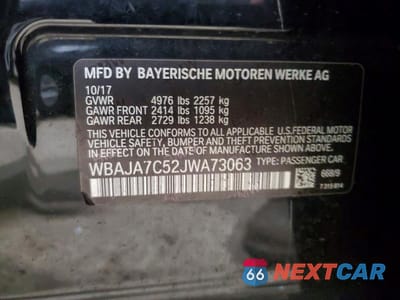 Zdjęcie 12 z 12 samochodu: 2018 BMW 530 XI VIN:WBAJA7C52JWA73063 - miniatura