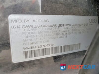 Zdjęcie 12 z 12 samochodu: 2014 AUDI A4 PREMIUM PLUS VIN:WAUEFAFL6EN043664 - miniatura