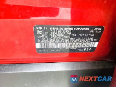 Zdjęcie 12 z 12 samochodu: 2023 MITSUBISHI OUTLANDER ES VIN:JA4J3TA81PZ028861 - miniatura