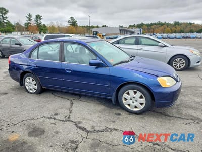 Czwarte zdjęcie samochodu z boku: 2001 HONDA CIVIC EX VIN:2HGES26741H542166 - miniatura