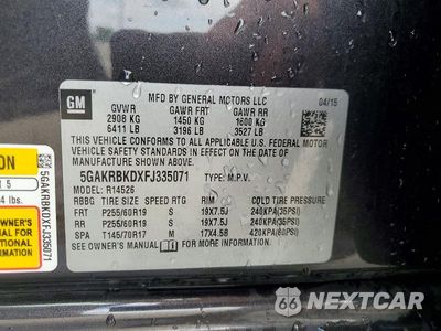 Zdjęcie 13 z 13 samochodu: 2015 BUICK ENCLAVE VIN:5GAKRBKDXFJ335071 - miniatura