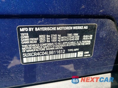 Zdjęcie 13 z 13 samochodu: 2020 BMW X5 SDRIVE 40I VIN:5UXCR4C04L9B11612 - miniatura