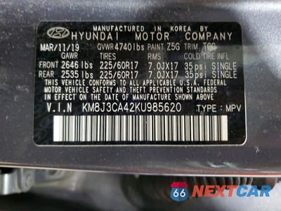 Zdjęcie 13 z 13 samochodu: 2019 HYUNDAI TUCSON VALUE VIN:KM8J3CA42KU985620 - miniatura