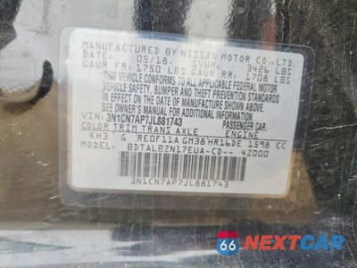 Zdjęcie 13 z 13 samochodu: 2018 NISSAN VERSA SV VIN:3N1CN7AP7JL881743 - miniatura