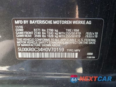 Zdjęcie 13 z 13 samochodu: 2017 BMW X5 XDRIVE35I VIN:5UXKR0C34H0V70159 - miniatura