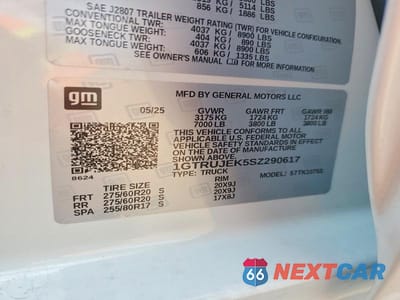 Zdjęcie 12 z 12 samochodu: 2025 GMC SIERRA K1500 ELEVATION-L VIN:1GTRUJEK5SZ290617 - miniatura