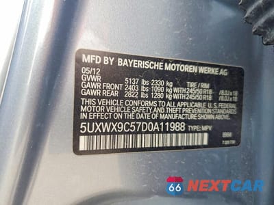 Zdjęcie 13 z 13 samochodu: 2013 BMW X3 XDRIVE28I VIN:5UXWX9C57D0A11988 - miniatura