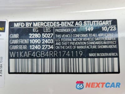 Zdjęcie 12 z 12 samochodu: 2024 MERCEDES-BENZ C 300 VIN:W1KAF4GB4RR174119 - miniatura