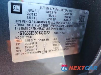 Zdjęcie 12 z 12 samochodu: 2016 GMC CANYON SLE VIN:1GTG5CE36G1390322 - miniatura