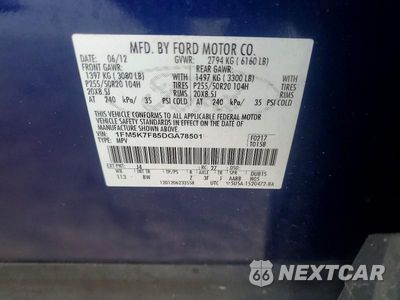Zdjęcie 14 z 14 samochodu: 2013 FORD EXPLORER LIMITED VIN:1FM5K7F85DGA78501 - miniatura