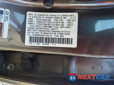 Zdjęcie 13 z 13 samochodu: 2014 HONDA CR-V LX VIN:2HKRM4H36EH700178 - miniatura