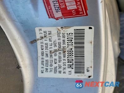 Zdjęcie 13 z 13 samochodu: 2004 HONDA CR-V EX VIN:JHLRD78884C034015 - miniatura