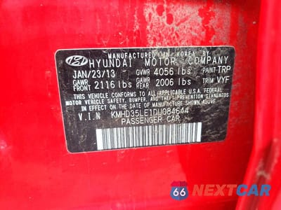 Zdjęcie 12 z 12 samochodu: 2013 HYUNDAI ELANTRA GT BASE VIN:KMHD35LE1DU084644 - miniatura