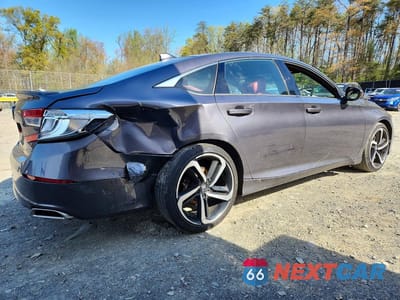 Trzecie zdjęcie samochodu z tyłu: 2019 HONDA ACCORD SPORT VIN:1HGCV1E36KA108368 - miniatura