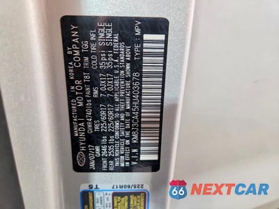 Zdjęcie 13 z 13 samochodu: 2017 HYUNDAI TUCSON SE VIN:KM8J3CA45HU403678 - miniatura