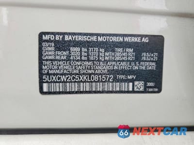 Zdjęcie 13 z 13 samochodu: 2019 BMW X7 XDRIVE40I VIN:5UXCW2C5XKL081572 - miniatura
