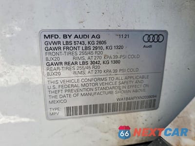 Zdjęcie 12 z 12 samochodu: 2022 AUDI SQ5 PREMIUM PLUS VIN:WA1B4AFYXN2039054 - miniatura