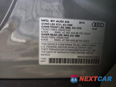 Zdjęcie 13 z 13 samochodu: 2019 AUDI SQ5 PRESTIGE VIN:WA1C4AFY8K2131814 - miniatura