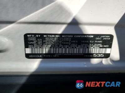 Zdjęcie 13 z 13 samochodu: 2019 MITSUBISHI ECLIPSE CROSS ES VIN:JA4AT3AA6KZ035526 - miniatura