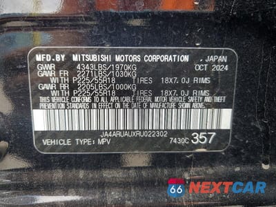 Zdjęcie 13 z 13 samochodu: 2024 MITSUBISHI OUTLANDER SPORT S VIN:JA4ARUAUXRU022302 - miniatura