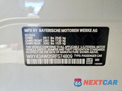 Zdjęcie 12 z 12 samochodu: 2024 BMW I4 EDRIVE 35 VIN:WBY43AW05RFS74809 - miniatura