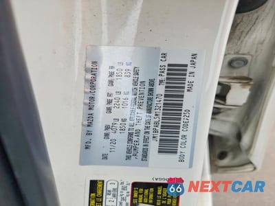 Zdjęcie 12 z 12 samochodu: 2021 MAZDA 3 SELECT VIN:JM1BPABL5M1321470 - miniatura