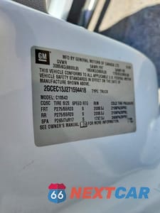 Zdjęcie 13 z 13 samochodu: 2007 CHEVROLET SILVERADO C1500 CREW CAB VIN:2GCEC13J271594418 - miniatura