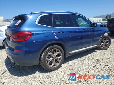 Trzecie zdjęcie samochodu z tyłu: 2021 BMW X3 XDRIVE30E VIN:5UXTS1C03M9H64341 - miniatura