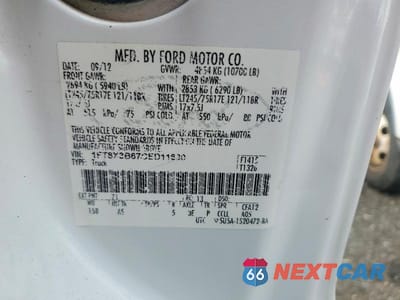 Zdjęcie 12 z 12 samochodu: 2012 FORD F350 SUPER DUTY VIN:1FT8X3B67CED11630 - miniatura